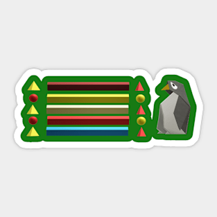 geometric penguin Sticker